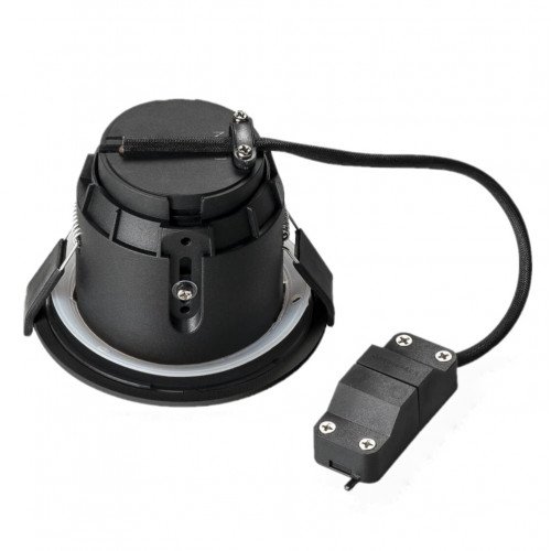 Zwarte moderne inbouwspot waterdicht GU10