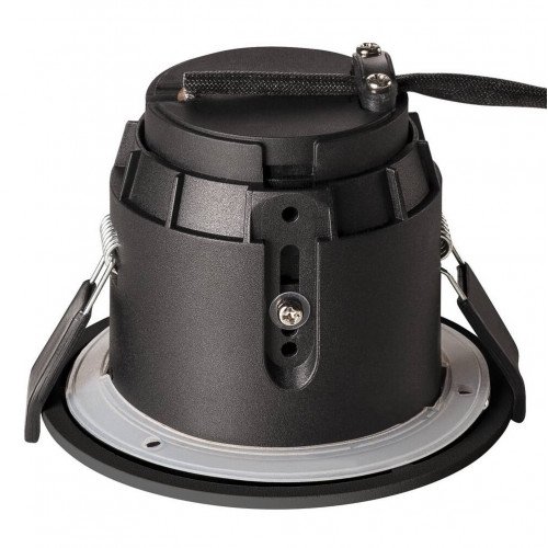Zwarte moderne inbouwspot waterdicht GU10