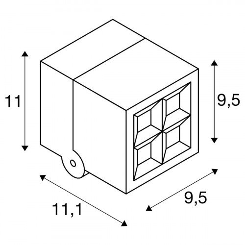 Buitenlamp S-Cube Muurlamp Antraciet aluminium modern