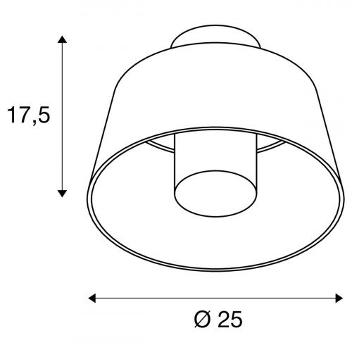 Plafondlamp roestachtige modern aluminium.