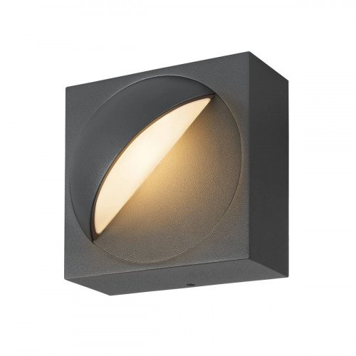 Zwarte vierkante richtbare wandspot aluminium LED
