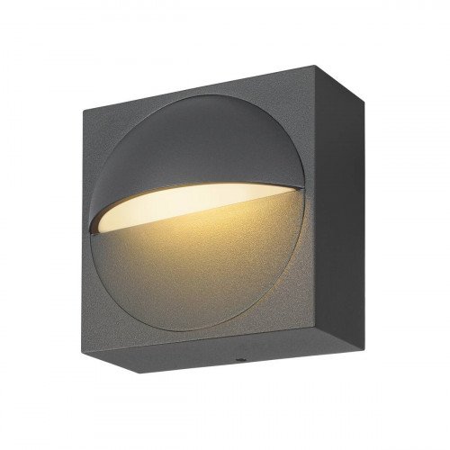 Zwarte vierkante richtbare wandspot aluminium LED