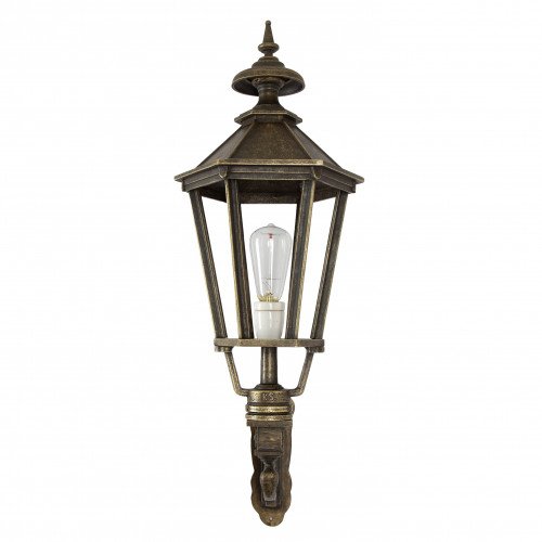 Klassieke zeskantige muurlamp brons E27 buitenverlichting