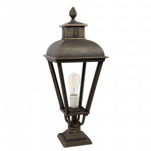 Klassieke bronzen buitenlamp sokkellamp E27 fitting