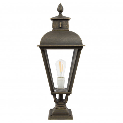 Klassieke bronzen buitenlamp sokkellamp E27 fitting