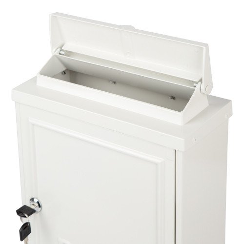 Aluminium muurbrievenbus B6 groen met deur en slot