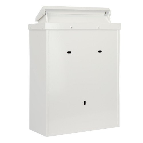 Aluminium muurbrievenbus B6 groen met deur en slot