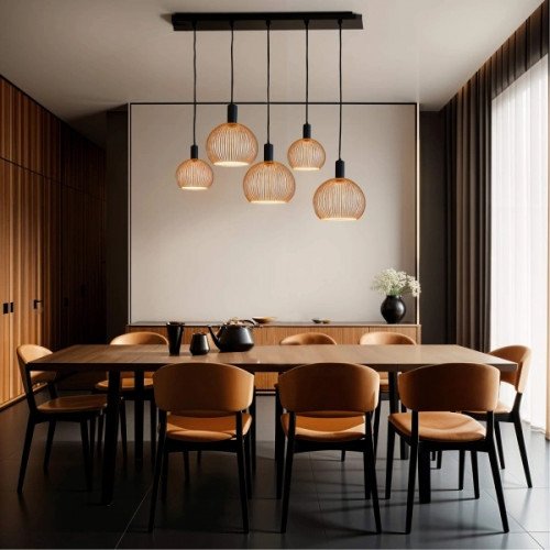 Binnenlamp Floating Globe Filo Champagne metaal