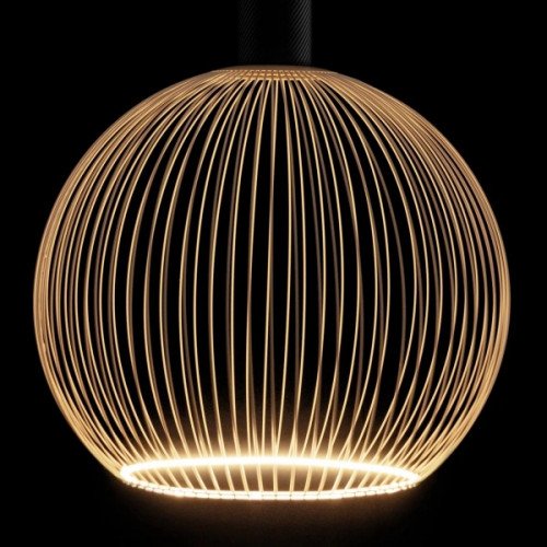 Binnenlamp Floating Globe Filo Champagne metaal