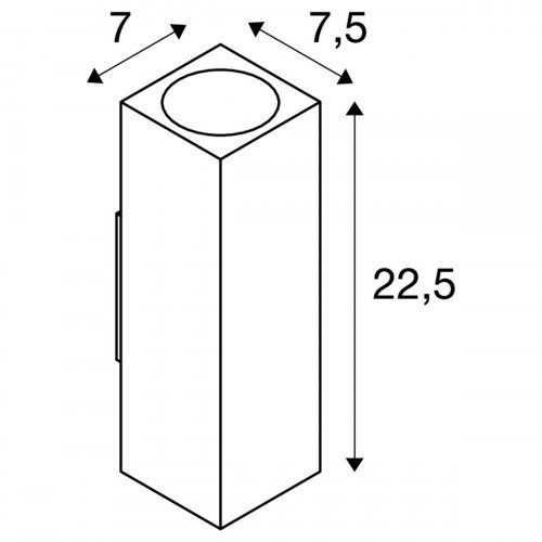 Big Theo Up&Down Muurlamp Grijs Medium