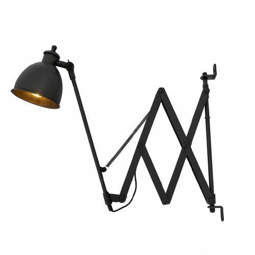 messing lamp in de kleur antiek zwart met een e27 fitting