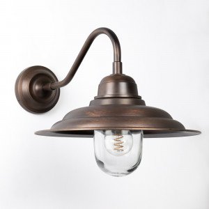 messing lamp in de kleur antiek donker messing met een E27 fitting messing lamp in de kleur antiek donker messing met een E27 fitting