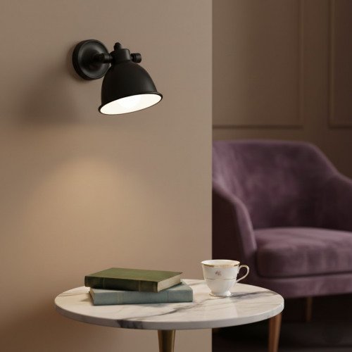 Industriele vintage Maxim Cover Zwart  Wandspot