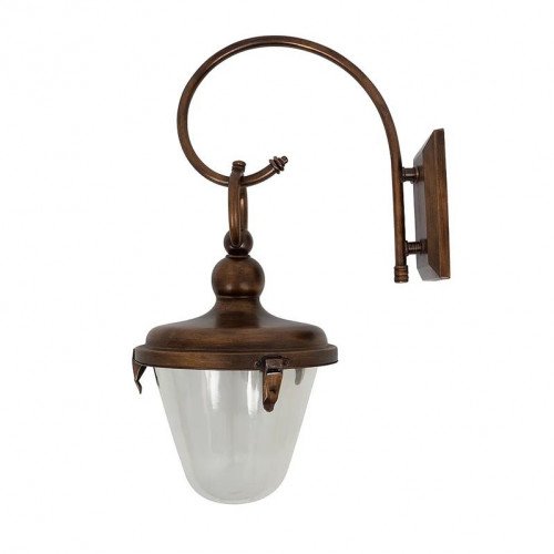 messing lamp in de kleur antiek donker koper met een E27 fitting