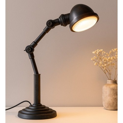 Nostaluce Bureaulamp Nano Zwart gemaakt van messing, design tafellamp exclusief hotel chique