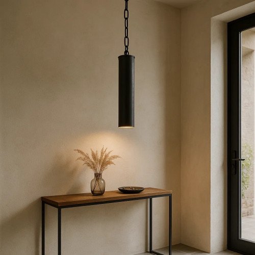messing lamp in de kleur antiek zwart met een GU10 fitting