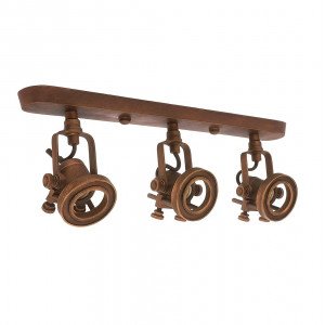 messing lamp in de kleur antiek donker koper met een GU10 fitting