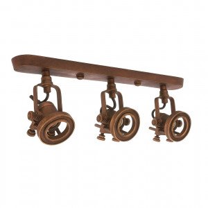 messing lamp in de kleur antiek donker koper met een GU10 fitting