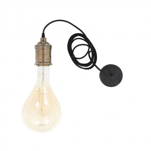 messing lamp in de kleur antiek koper met een E40 fitting