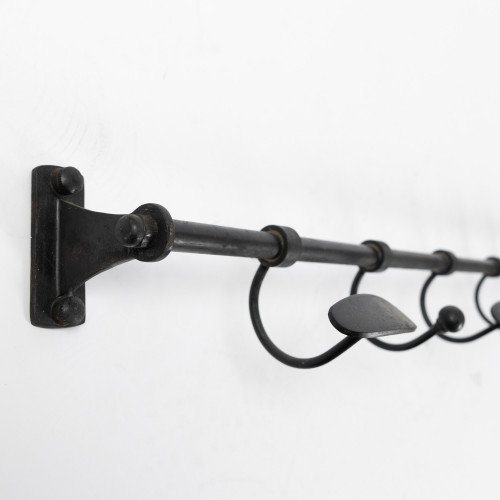 messing Kapstok Antiek zwart 7 haken