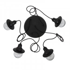 messing lamp in de kleur antiek zwart met een E27 fitting