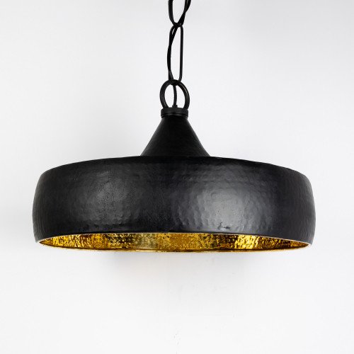 messing lamp in de kleur antiek zwart met een E27 fitting