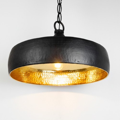 messing lamp in de kleur antiek zwart met een E27 fitting