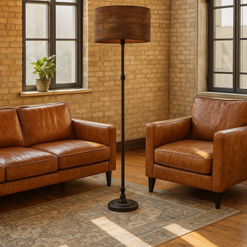 messing lamp in de kleur antiek zwart met een E27 fitting