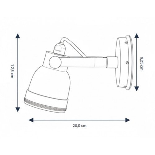 Indigo outdoor spot vintage zwart handgemaakte design lamp