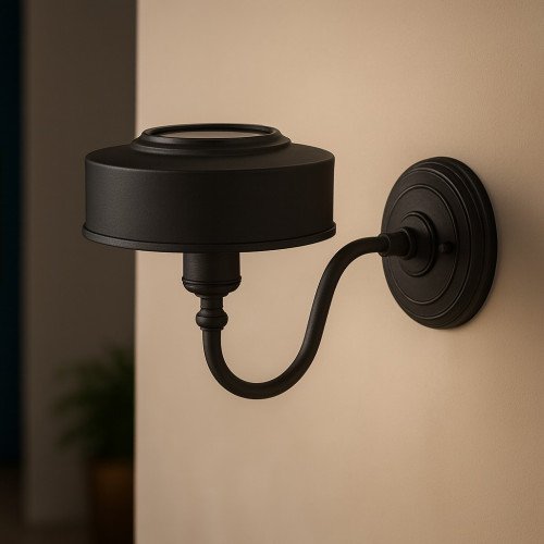 Messing Wandlamp Antibes Antiek Zwart 