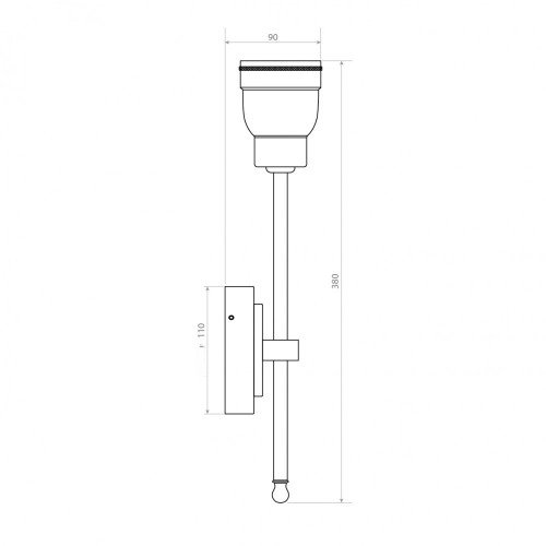 Orly wandlamp uplighter antiek zwart gemaakt van messing hotel chique slaapkamerlamp