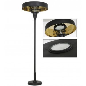 messing lamp in de kleur antiek zwart met een E27 fitting