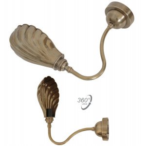 messing lamp in de kleur antiek messing met een E14 fitting