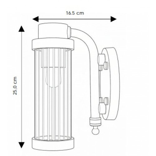 messing lamp in de kleur antiek messing met een E27 fitting