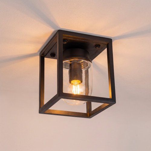 Messing Buitenlamp Ferryhill met vierkante vorm in zwarte kleur handgemaakte design lamp