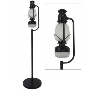 messing lamp in de kleur antiek zwart met een E27 en G9 fitting