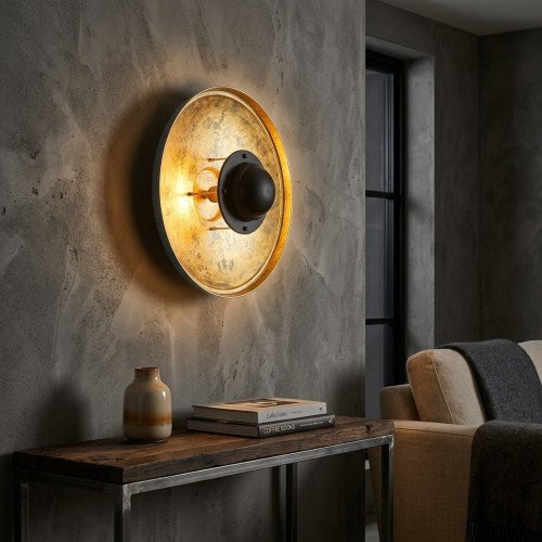 messing lamp in de kleur antiek goud met een E27 fitting