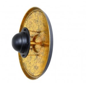 messing lamp in de kleur antiek goud met een E27 fitting