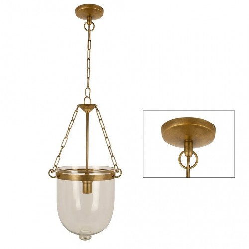messing lamp in de kleur antiek messing met een E27 fitting