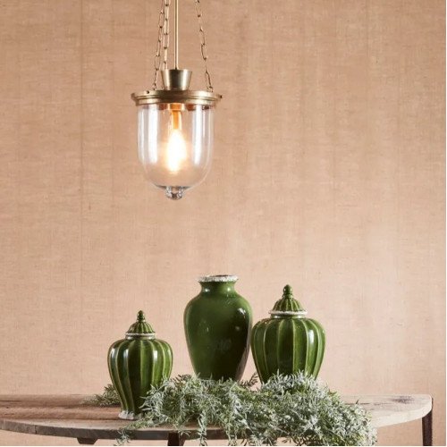 messing lamp in de kleur antiek messing met een E27 fitting