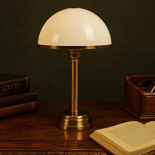 messing lamp in de kleur antiek zwart met een E27 fitting