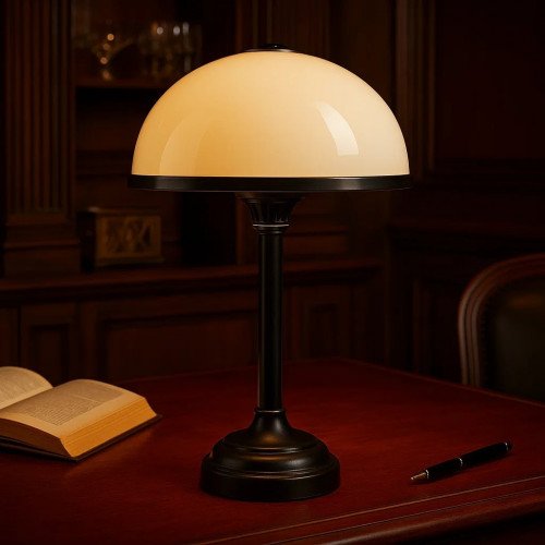 messing lamp in de kleur antiek zwart met een E27 fitting
