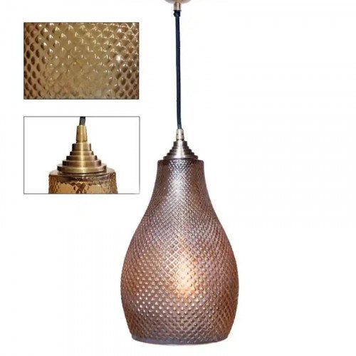 messing lamp in de kleur antiek goud met een E27 fitting