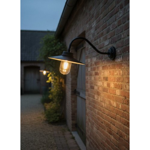 messing lamp in de kleur antiek zwart met een E27 fitting