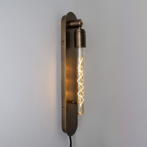 Binnenlamp Fairmont  wandlamp messing luxe lamp met snoer handgemaakte design slaapkamer lamp