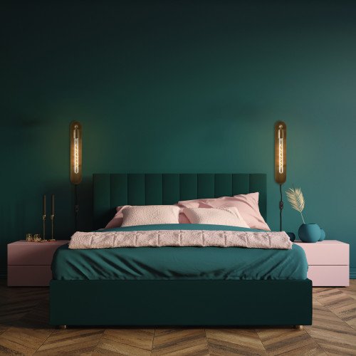 Binnenlamp Fairmont  wandlamp messing luxe lamp met snoer handgemaakte design slaapkamer lamp