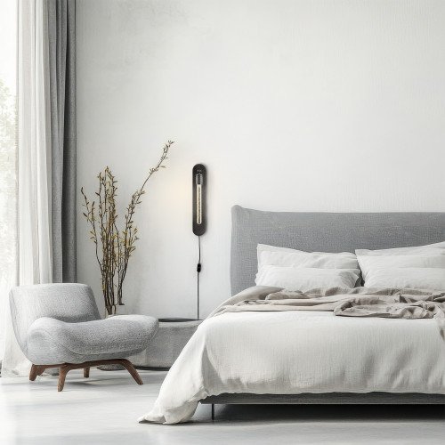Binnenlamp Fairmont  wandlamp messing luxe lamp met snoer
