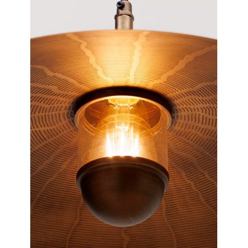 messing lamp in de kleur antiek messing met een E27 fitting