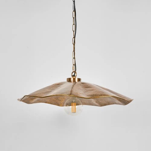 messing lamp in de kleur antiek messing met een E27 fitting