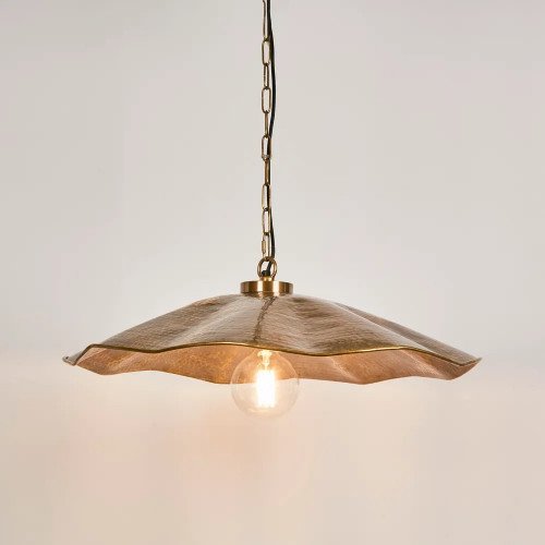 messing lamp in de kleur antiek messing met een E27 fitting